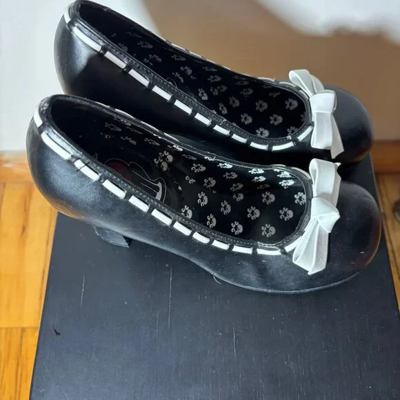 Tuk black and white high heeled shoes Size 6 - Picture 2 of 5